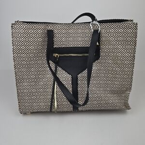 New Stella & Dot City Tote - Large Black and White Bag